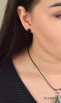Srebrne kolczyki szkło weneckie 'Głęboka czerń' Murano 35. czarne kolczyki to wyraz klasycznej elegancji, pasują zarówno do codziennych jak i wieczorowych stylizacji (3).JPG